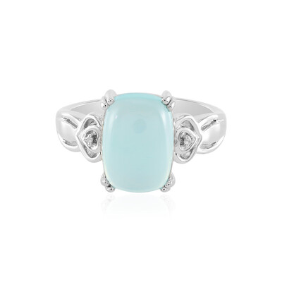 Zilveren ring met een Aqua Chalcedoon