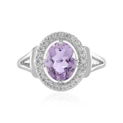 Zilveren ring met een lavendel amethist