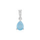 Zilveren hanger met een Blauwe chalcedoon