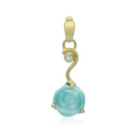 Zilveren hanger met een larimar