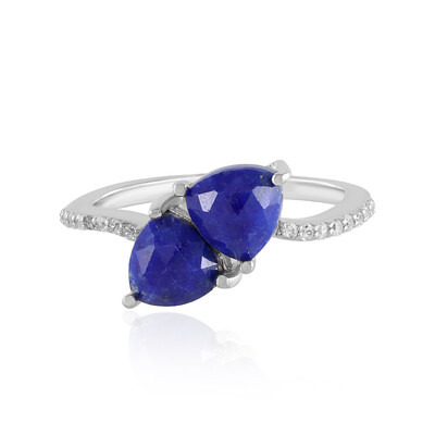 Zilveren ring met lapis lazulistenen