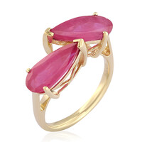 Gouden ring met Madagaskar Roze Saffieren (de Melo)