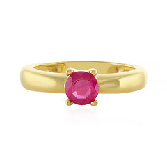 Zilveren ring met een Madagaskar Roze Saffier