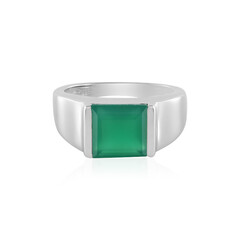 Zilveren ring met een Groene onyx