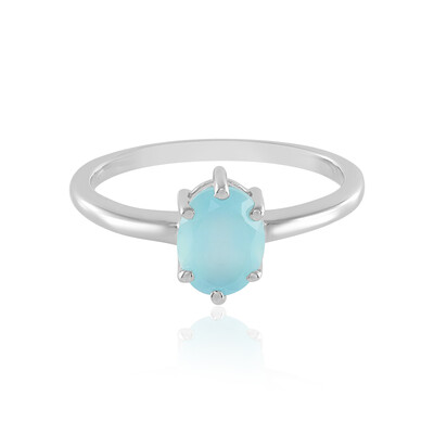 Zilveren ring met een Aqua Chalcedoon