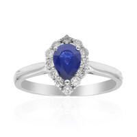 Gouden ring met een Blauwe Ceylon saffier