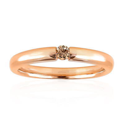 Gouden ring met een VS1 Argyle-Rose de France-Diamant (Annette)