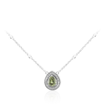 Gouden halsketting met een Madagaskar Demantoid (de Melo)