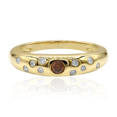 Gouden ring met een VS1 Cognac diamant