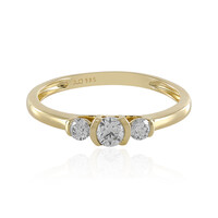 Gouden ring met een Loepzuivere (F) Diamant (LUCENT DIAMONDS)