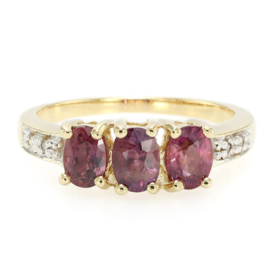 Gouden ring met Onverhitte Padparadscha Saffieren (AMAYANI)