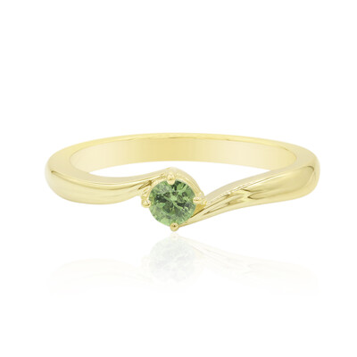 Gouden ring met een Madagaskar Demantoid (John Ferry)