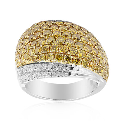 Gouden ring met gele S12 diamanten (CIRARI)