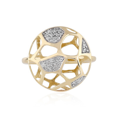 Gouden ring met I1 (I) Diamanten (Ornaments by de Melo)