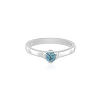 Zilveren ring met een I2 Blauwe Diamant