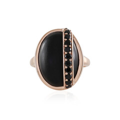 Zilveren ring met een zwarte onyx (KM by Juwelo)