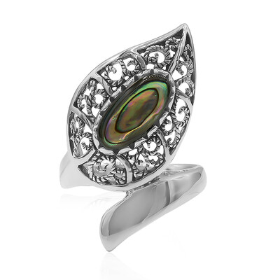 Zilveren ring met een Abalone schelp (Art of Nature)