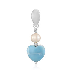 Zilveren hanger met een larimar