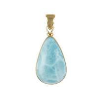 Zilveren hanger met een larimar