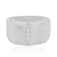 Zilveren ring met een diamant