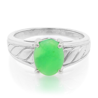 Zilveren ring met een keizerlijk chrysopraas